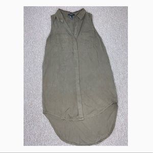 Olive Green Denim Dress from Forever21